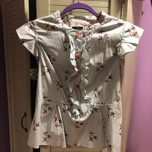 Vintage-inspired bird blouse